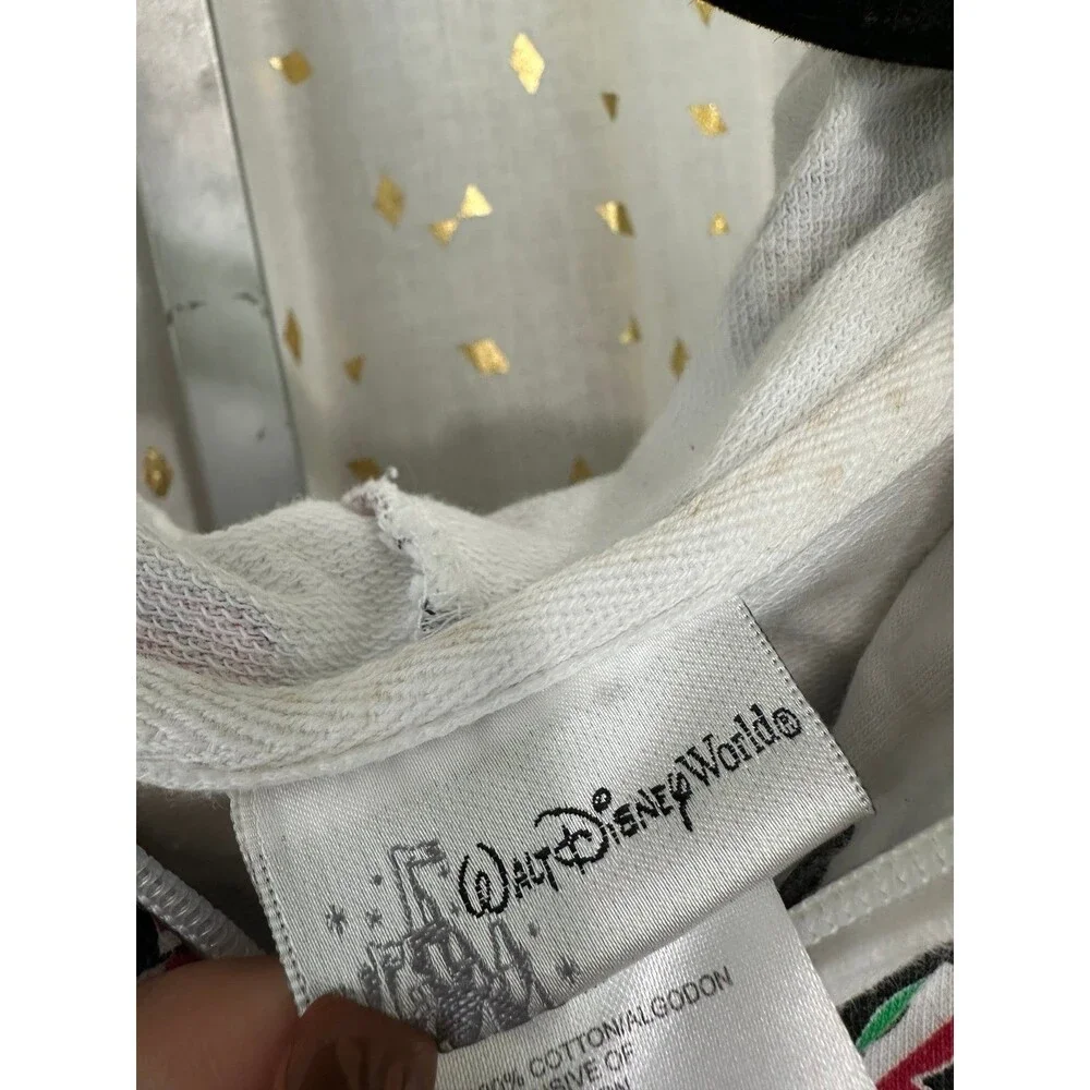 Walt Disney World 100% Cotton Epcot World Showcase Mickey Mouse Flags Zip Hoodie